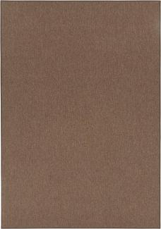 Feinschlingen Teppich Casual Braun Uni Meliert - 80x150x0,4cm