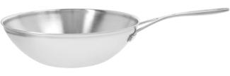 Demeyere Industry 5 Wok flacher Boden 30 cm, 18/10 Edelstahl