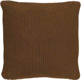 Marc O Polo Strick Dekokissen Plaid Nordic Knit toffee brown | Dekokissen 50x50 cm