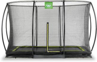 EXIT Silhouette Bodentrampolin 214x305cm mit Sicherheitsnetz - schwarz Versunkenes Trampolin Rechteckig 120 kg 3 Jahr(e) Sicherheitsnetz Montage erforderlich