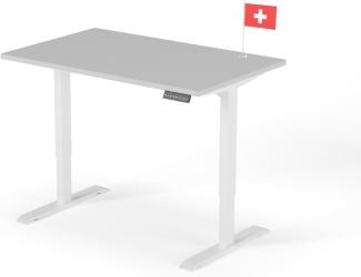Schreibtisch DESK 140 x 80 cm - Gestell Weiss, Platte Grau
