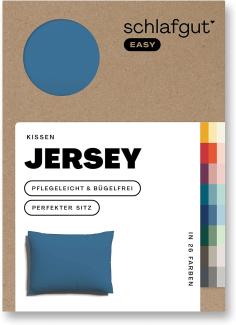 Schlafgut Kissenbezug EASY Jersey | Kissenbezug einzeln 40x60 cm | blue-mid