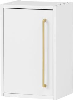 Schildmeyer Gloria Hängeschrank 150464, Holzwerkstoff, Weiß/Gold, 30,2 x 21,7 x 46,3 cm