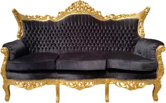 Casa Padrino Barock Sofa Master Schwarz/Gold Mod4