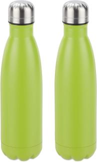 2 x Trinkflasche Edelstahl grün 10028150