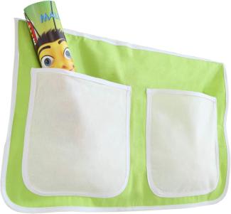 Ticaa Bett-Tasche für Hoch- und Etagenbetten - beige-grün