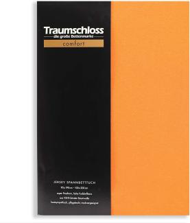 Traumschloss Comfort Jersey Spannbettlaken mandarine 140-160x200