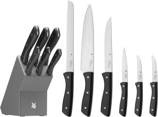 WMF Messerblock mit Messerset, 7-teilig, 6 Messer geschmiedet, 1 Block aus Holz lackiert, Spezialklingenstahl, Edelstahl-Nieten
