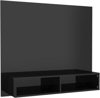 TV-Wandschrank Hochglanz-Schwarz 102x23,5x90 cm Holzwerkstoff