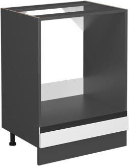 Vicco Herdschrank Küchenschrank Küchenmöbel R-Line J-Shape 60 cm modern (Anthrazit-Weiß)