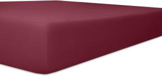 Kneer Spannbetttuch, Qualität 25, Easy-Stretch, Farbe 49 Burgund, 90x190-100x220