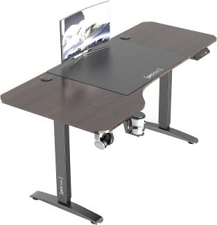 Höhenverstellbarer Tisch Oxnard elektrisch 160x75cm Walnuss-Optik [pro. tec]