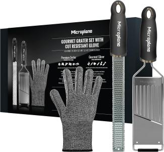 Microplane Gourmet Reiben Set & Handschuh Limited