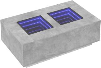 Couchtisch mit Infinity-LED Betongrau 116x69x40 cm 3284059