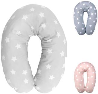 Lorelli Stillkissen Schwangerschaftskissen Sterne 190 cm 100% Baumwolle grau Sterne
