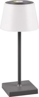 Akku Aussen Tischleuchte Anthrazit LED SANCHEZ Lampe USB Farbwechsler ca. 30 cm