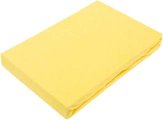 Jersey Spannbettlaken für Wasserbetten Rundumgummizug 200 x 220 cm Gelb