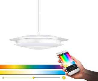 Eglo 98041 LED Pendelleuchte MONEVA-C weiß Ø40,5cm H:150cm dimmbar mit Connect Funktion