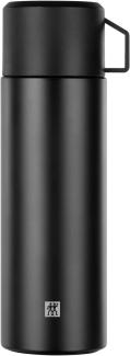 Zwilling 'Thermo' Isolierflasche, integrierte Tasse, Edelstahl, schwarz, 1 L