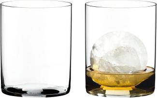RIEDEL 0414 02 O Wine Tumbler H2O Whisky, 2-teiliges Whiskeyglas Set, Kristallglas