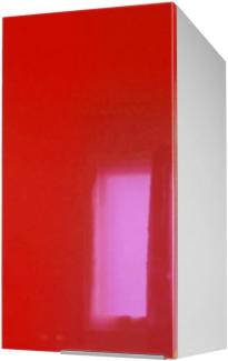 Berlioz Creations CP4HR Hängeschrank für Küche mit Tür in rotem Hochglanz, 40 x 34 x 70 cm, 100 Prozent französische Herstellung