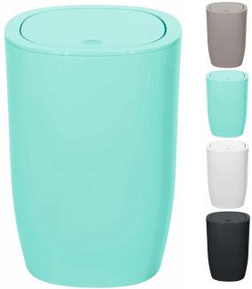 Spirella Design Kosmetikeimer "Pure" Treteimer Schwingdeckeleimer Abfallbehälter mit Schwingdeckel 5 Liter (ØxH): 17 x 25 cm Pastell Grün