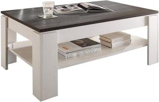 Couchtisch Universal in Pinie weiß und Touchwood braun 110 cm