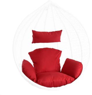 Sitzkissen Auflage Kissen für Hängesessel Sitzpolster Rückenpolster Rot
