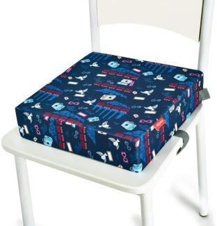 Kinder Sitzkissen Sitzerhöhung Stuhl, Fansu Baby Tragbar Sitzkissen Cartoon Quadratische Verstellbar Zerlegbar Kleinkinder Esszimmerstuhl ErhöHen Pad Esszimmer Boostersitze (Blau Cartoons)