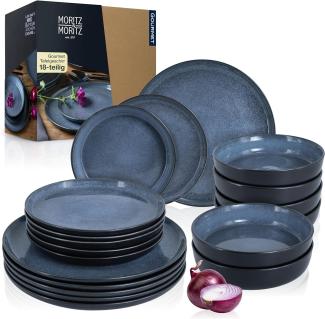 Moritz & Moritz Gourmet Geschirr 18er Teller Set Blau