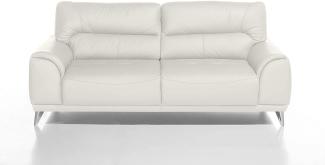 Mivano 3-Sitzer Couch Frisco / 3er Ledercouch in Kunstleder passend zum Sessel und 2er Sofa Frisco / Sofagarnitur / 210 x 92 x 96 / Weiß