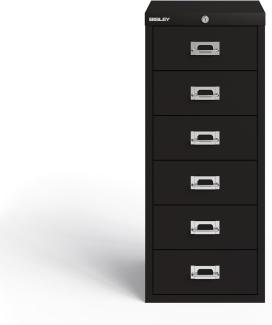 Bisley MultiDrawer™, 29er Serie, abschließbar, DIN A4, 6 Schubladen, Farbe schwarz