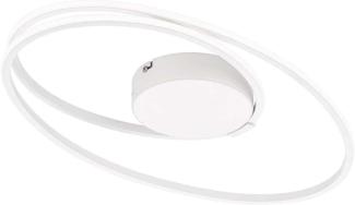 WOFI Nia 762 LED Deckenleuchte weiß 1500lm mit Stepdimmer 50x30x3,8cm