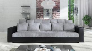 Modernes Big Sofa Wohnlandschaft Sofa Couch Jumbo XXL 2 - Schwarz - Hellgrau