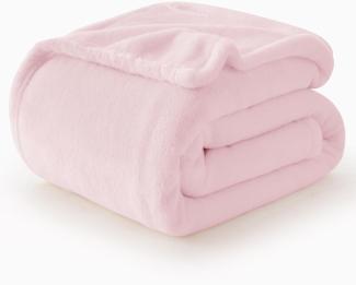 WAVVE Kuscheldecke Flauschige Decke Rosa 150x200 cm - XL Fleecedecke Weich und Warm Als Sofadecke, Wohndecke oder Tagesdecke, Decken für Couch
