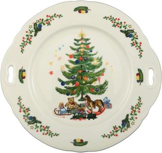 Seltmann & Weiden Kuchenplatte rund mit Griff 27x26 cm Weihnachten 001. 295083