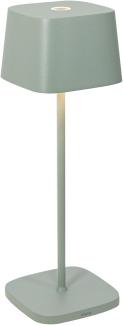 Zafferano, Ofelia Lampe, Kabellose, Wiederaufladbare Tischlampe mit Touch Control, Auch für den Außenbereich Geeignet, Dimmer, 2200-3000 K, Höhe 29 cm, Farbe Salbei