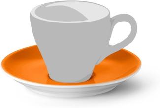 Espresso-Untertasse Classico Solid Color Orange Dibbern Espressotasse - Mikrowelle geeignet, Spülmaschinenfest