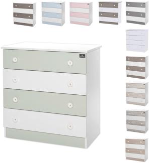 Lorelli Kommode Dresser 81 x 50 x 86 cm, 4 große Schubladen, schnelle Montage grün