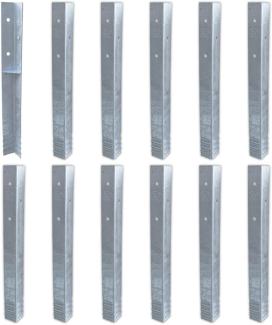 WICKEY Winkelanker-Set 12 Stück für Spielturm und Schaukel, feuerverzinkt, 500 x 45 x 45mm