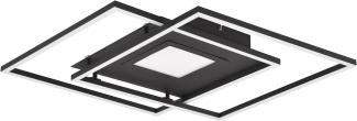 TRIO-Leuchten Deckenleuchte LED VIA (BHT 50x6. 50x50 cm) BHT 50x6. 50x50 cm schwarz Deckenlampe