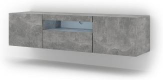 TV-Schrank AURA 150 cm beton matt + LED