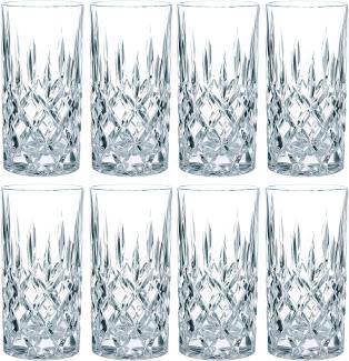 Nachtmann Noblesse Longdrinkglas Set, 8er Set, Wasserglas, Saftglas, Kristallglas, H 14. 8 cm, 375 ml