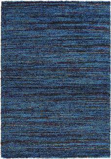Hochflor Teppich Chic meliert blau - 120x170x3cm