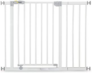 Hauck 'Open'n'Stop' Sicherheitstor, mit 21 cm Einsteckverlängerung ohne Löcher, Metall, weiß, 96 - 101 cm