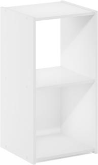 Furinno Pelli kubischer Aufbewahrungsschrank, 2x1, Weiß