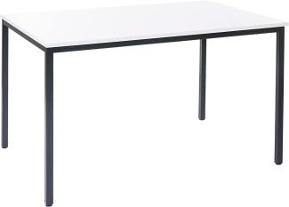 'Braila' Schreibtisch, MDF/ Stahl weiß, 75 x 120 x 80 cm