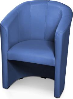 Möbel-Eins ABIZA Cocktailsessel, Material Kunstleder blau