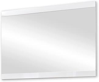 LIFE Wandspiegel, weiss hochglanz - hochwertiger, pflegeleichter Spiegel für Flur & Garderobe - 92 x 67 x 2 cm (B/H/T)