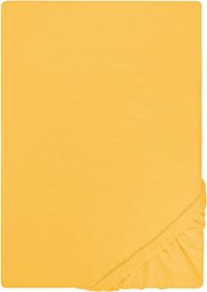 Castell Jersey-Stretch Spannbettlaken 90x200 cm - 100x200 cm Gelb